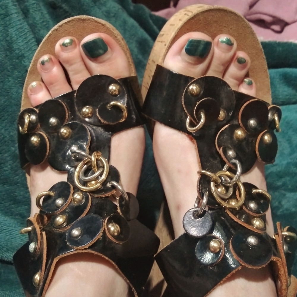 Pedro García T-Strap Sandals